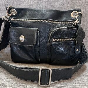 Roots Vintage Prince Tribal Beaver Hangtag Genuine Leather Adjustable Strap Bag